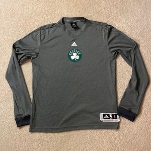 Celtics Adidas Long Sleeve Warmup V neck